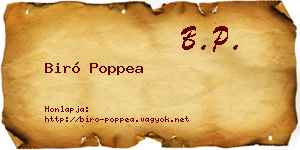 Biró Poppea névjegykártya
